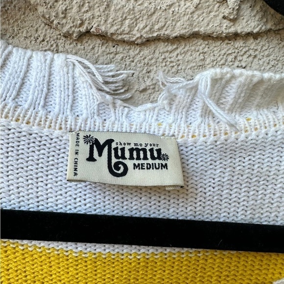 Show Me Your MuMu Delphina Rugby Distressed Sweater Size M - Picture 7 of 7